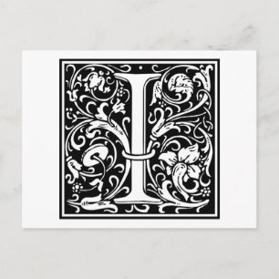 William Morris Alphabet "I" Briefkaart
