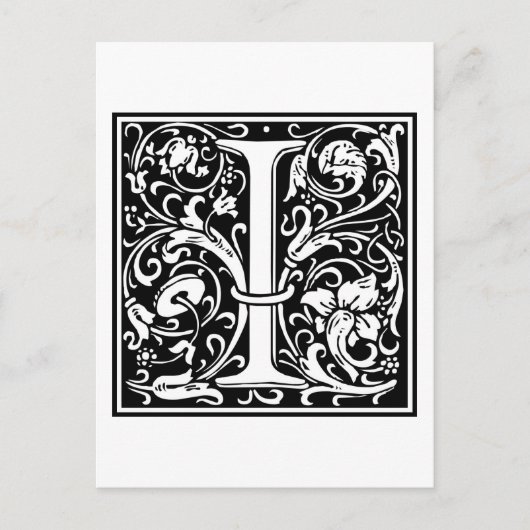 William Morris Alphabet "I" Briefkaart (Voorkant)