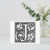 William Morris Alphabet "J" Briefkaart (Staand voorkant)