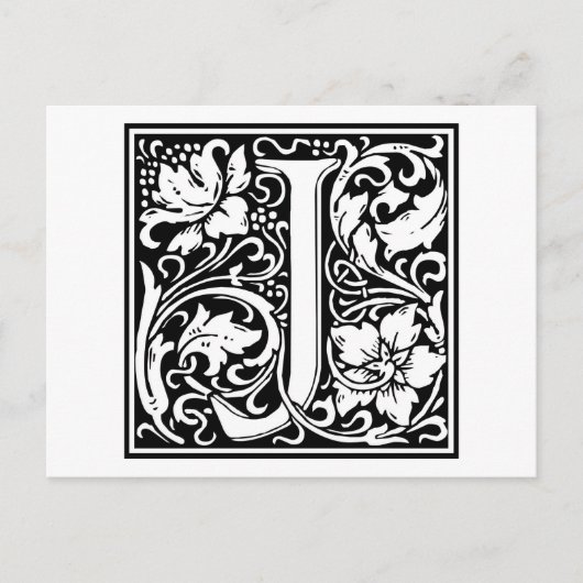 William Morris Alphabet "J" Briefkaart (Voorkant)