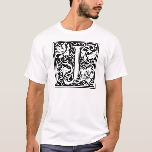 William Morris Alphabet "J" T-shirt (Voorkant)