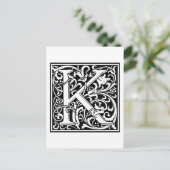 William Morris Alphabet "K" Briefkaart (Staand voorkant)