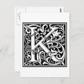 William Morris Alphabet "K" Briefkaart (Voorkant / Achterkant)