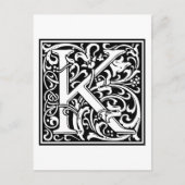 William Morris Alphabet "K" Briefkaart (Voorkant)