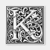 William Morris Alphabet "K" Magneet (Voorkant)