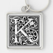 William Morris Alphabet "K" Sleutelhanger (Voorkant)
