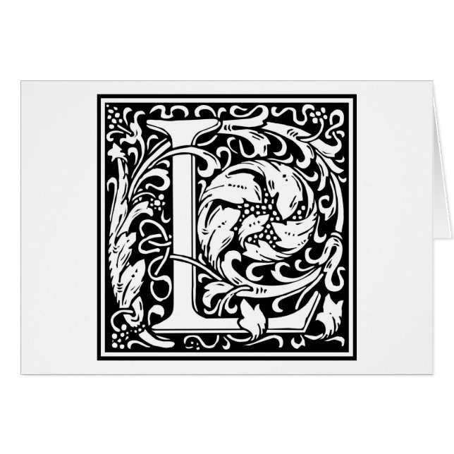 William Morris Alphabet "L" (Voorkant Horizontaal)