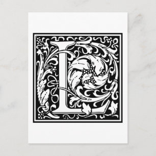 William Morris Alphabet "L" Briefkaart