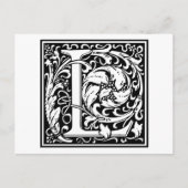 William Morris Alphabet "L" Briefkaart (Voorkant)