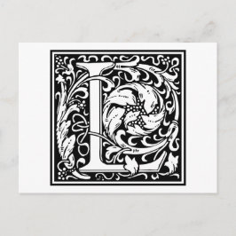William Morris Alphabet "L" Briefkaart