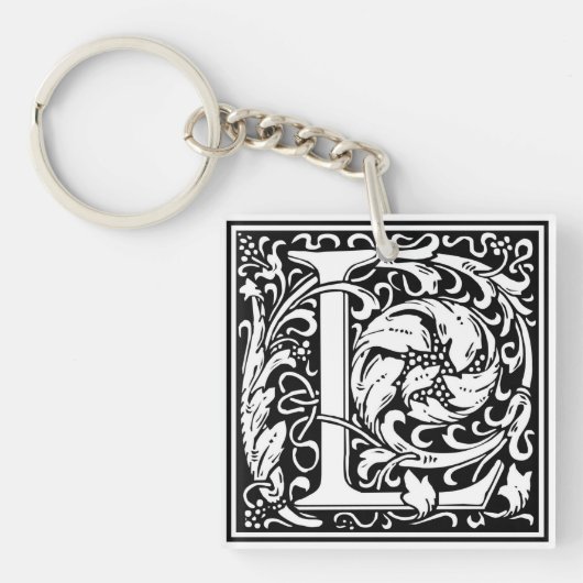 William Morris Alphabet "L" Sleutelhanger (voorkant)