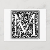 William Morris Alphabet "M" Briefkaart (Voorkant)