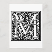 William Morris Alphabet "M" Briefkaart (Voorkant)