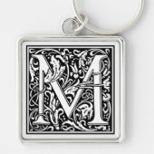 William Morris Alphabet "M" Sleutelhanger (Voorkant)