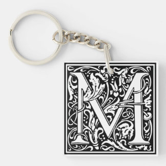 William Morris Alphabet "M" Sleutelhanger