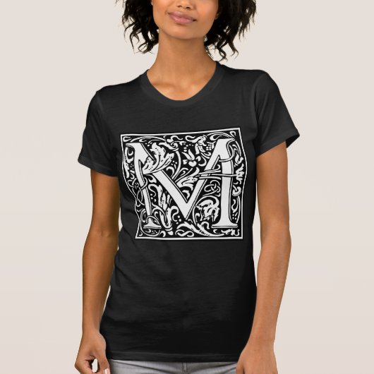 William Morris Alphabet "M" T-shirt (Voorkant)