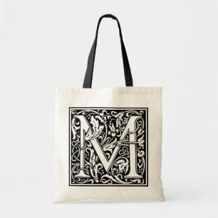 William Morris Alphabet "M" Tote Bag
