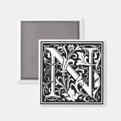 William Morris Alphabet "N" Magneet (Voorkant / Achterkant)