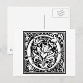 William Morris Alphabet "O" Briefkaart (Voorkant / Achterkant)
