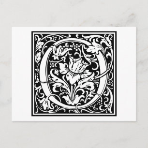William Morris Alphabet "O" Briefkaart