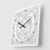 William Morris Alphabet "O" Square Wall Clock Vierkante Klok (Hoek)