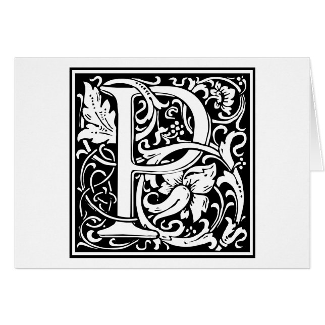 William Morris Alphabet "P" (Voorkant Horizontaal)