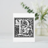 William Morris Alphabet "P" Briefkaart (Staand voorkant)