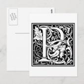 William Morris Alphabet "P" Briefkaart (Voorkant / Achterkant)