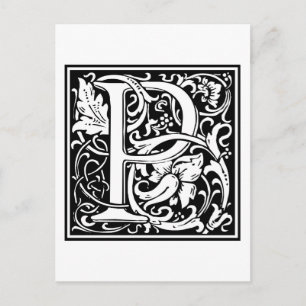 William Morris Alphabet "P" Briefkaart