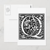 William Morris Alphabet "Q" Briefkaart (Voorkant / Achterkant)