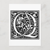 William Morris Alphabet "Q" Briefkaart (Voorkant)