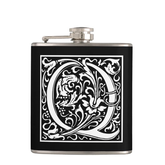 William Morris Alphabet "Q" Heupfles (Voorkant)