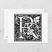 William Morris Alphabet "R" Briefkaart (Voorkant / Achterkant)