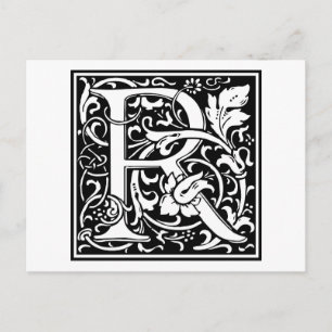 William Morris Alphabet "R" Briefkaart