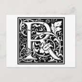 William Morris Alphabet "R" Briefkaart (Voorkant)