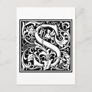 William Morris Alphabet "S" Briefkaart