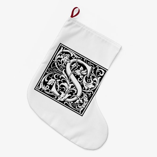 William Morris Alphabet "S" Grote Kerstsok (Voorkant (Hangend))