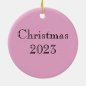 William Morris Alphabet Strawberry Thief Pink Keramisch Ornament (Achterkant)