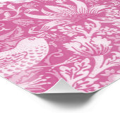 William Morris Alphabet Strawberry Thief Pink Perfect Poster (Hoek)