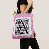 William Morris Alphabet Strawberry Thief Pink Tote Bag (Dichtbij)