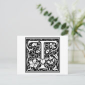 William Morris Alphabet "T" Briefkaart (Staand voorkant)