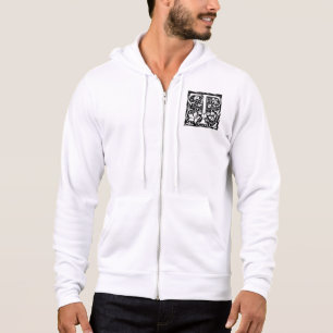William Morris Alphabet "T" Hoodie
