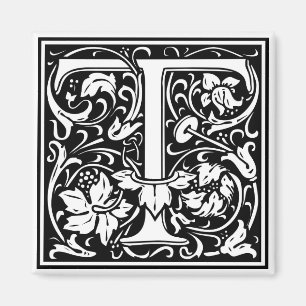 William Morris Alphabet "T" Magneet