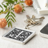 William Morris Alphabet "T" Sleutelhanger (Zijkant)