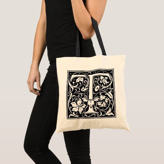 William Morris Alphabet "T" Tote Bag (Voorkant (product))