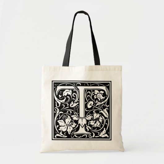 William Morris Alphabet "T" Tote Bag (Voorkant)