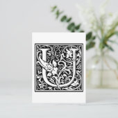 William Morris Alphabet "U" Briefkaart (Staand voorkant)