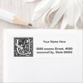 William Morris Alphabet "U" Etiket (Insitu)