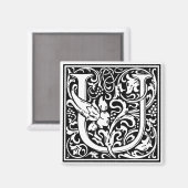 William Morris Alphabet "U" Magneet (Voorkant / Achterkant)