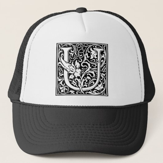William Morris Alphabet "U" Trucker Pet (Voorkant)